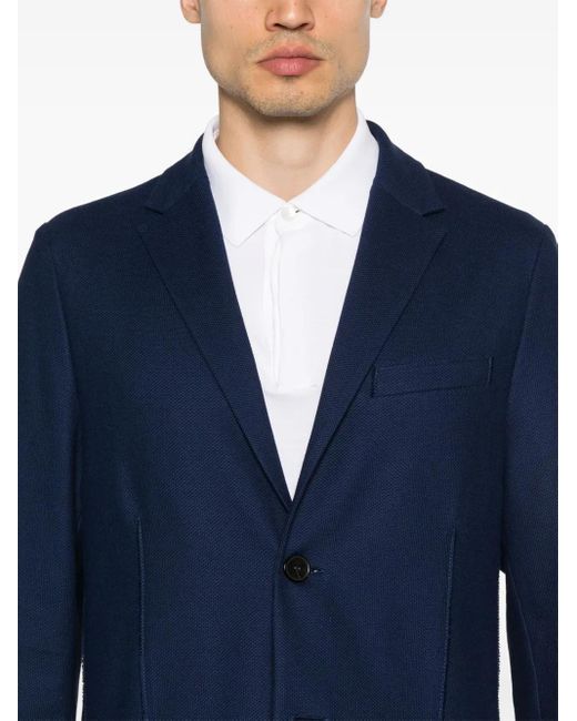 Harris Wharf London Blue Honeycomb Blazer for men