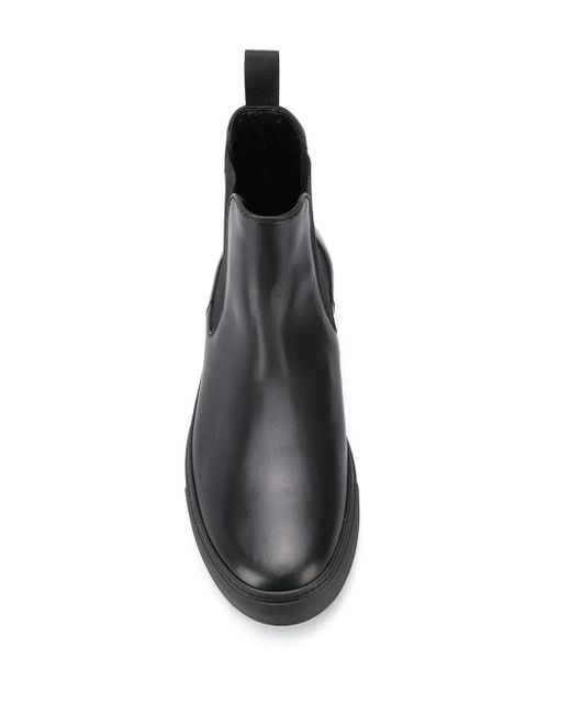Scarosso Black Tommaso Leather Chelsea Boots for men