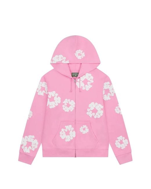 DENIM TEARS Pink Sweat Zippé À Capuche for men