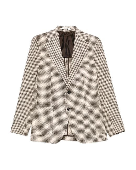 Tagliatore Natural Checked Blazer for men