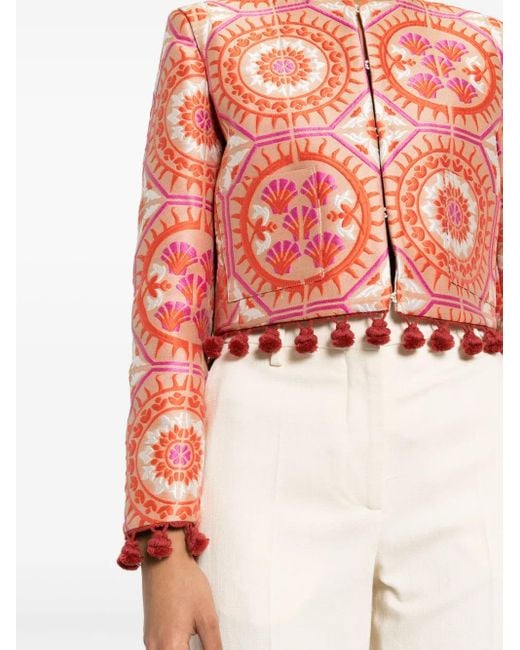 LaDoubleJ Red Tasselled Bijoux Jacket