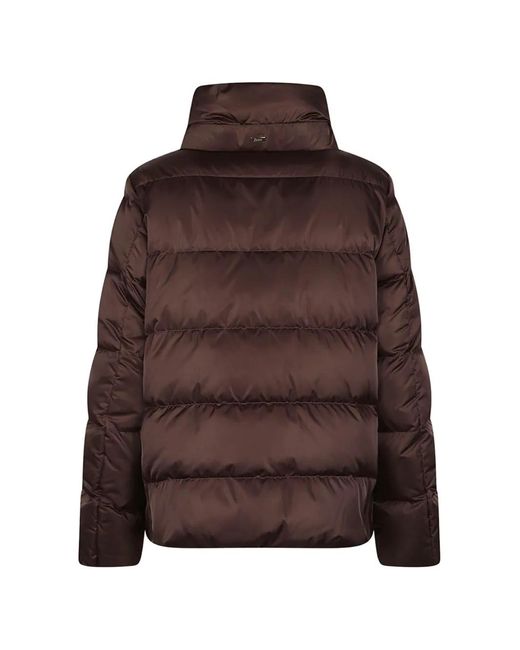 Herno Brown Quilted High-Neck Jacket