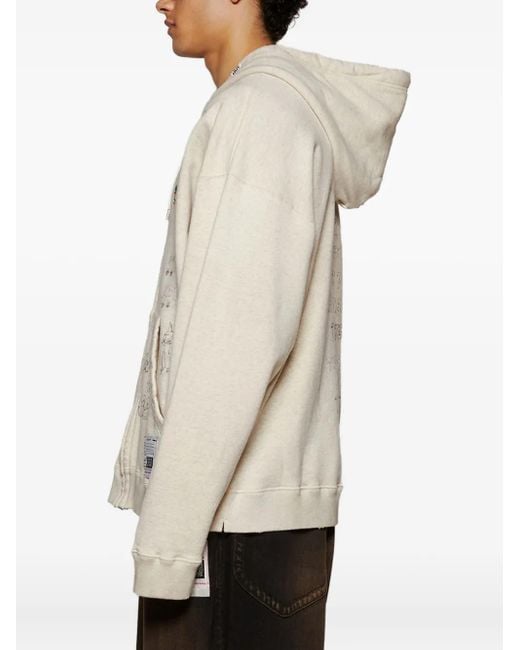 Hoodie Zippé À Effet Usé Maison Mihara Yasuhiro pour homme en coloris Gray
