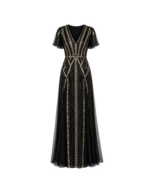 Temperley London Black Viola Gown