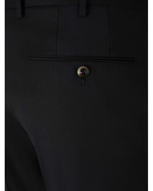 PT Torino Blue Wool Trousers for men
