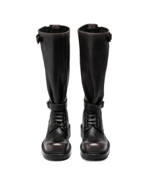 Officine Creative Black Dakota 003 Biker Boots