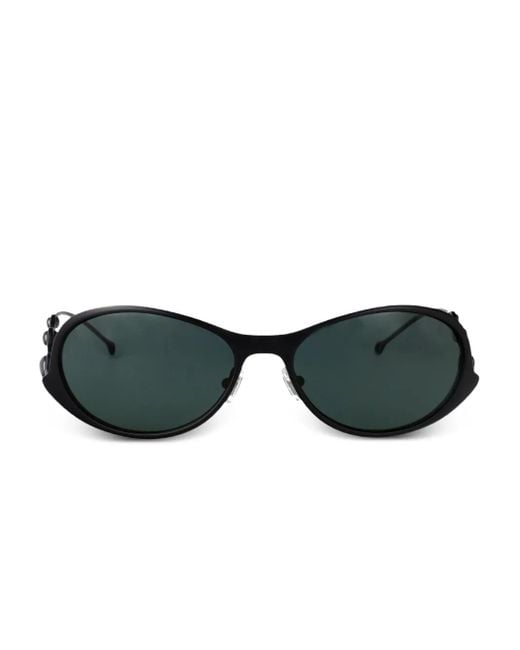 DIESEL Black Lunettes De Soleil À Monture Ovale for men