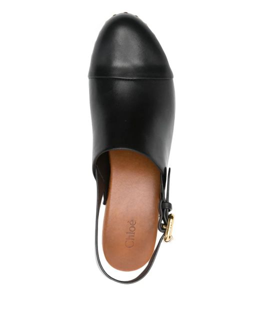 Chloé Jeannette 80mm クロッグサンダル Black