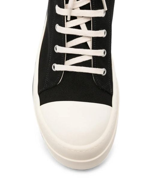 Rick Owens Black High-Top Platform Sneakers for men
