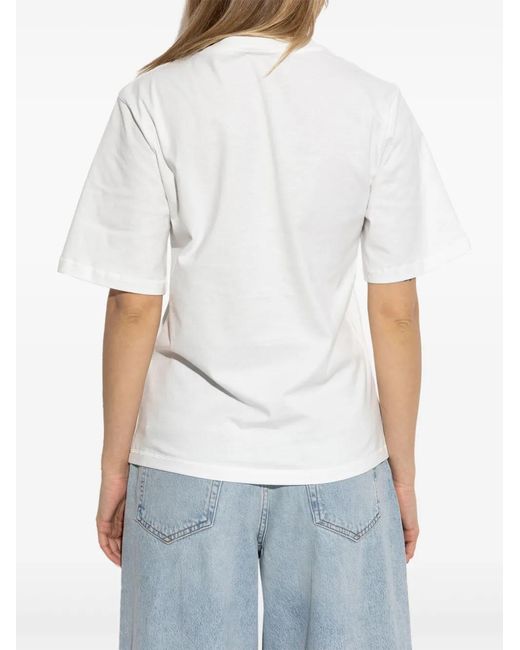 By Malene Birger White Logo-Embroidered T-Shirt