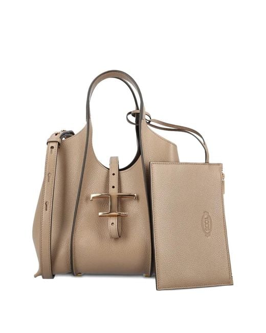 Tod's Natural Mini Leather Tote Bag