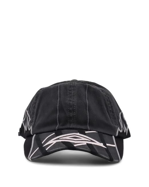 Umbro Black Logo-Embroidery Baseball Hat for men