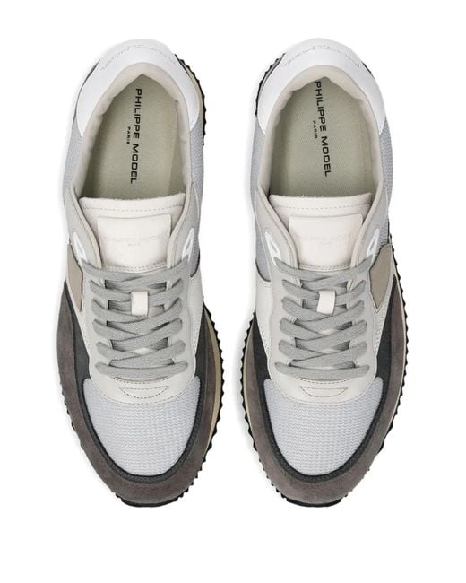 Philippe Model White Panel Low Trainers for men