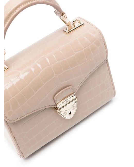 Aspinal Natural Mini Mayfair Top-Handle Bag