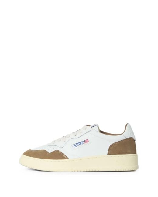 Medalist Suede-Panelled Sneakers di Autry in White da Uomo