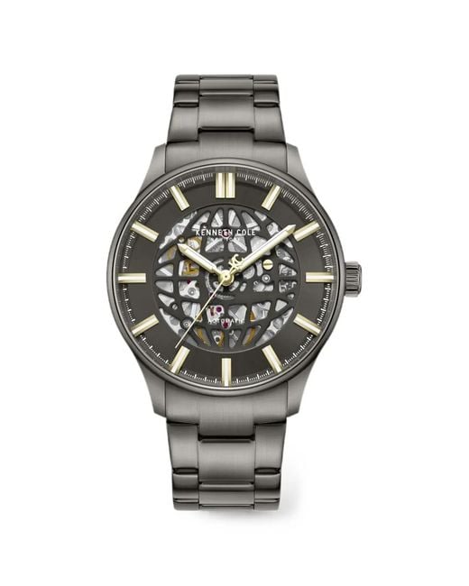 Kenneth Cole Gray Skeleton-Dial.5Mm Watch for men