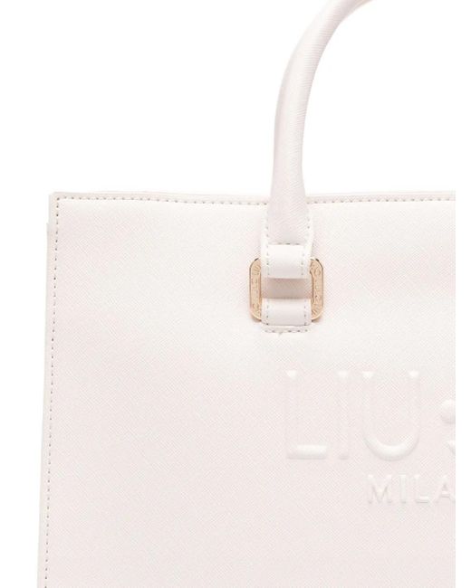 Liu Jo Natural Logo-Embossed Tote Bag