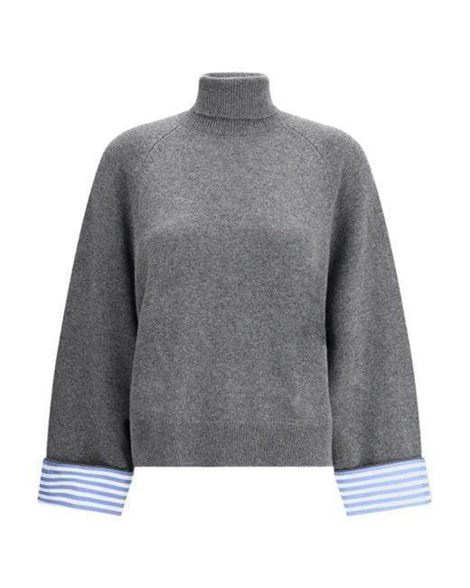 Brunello Cucinelli Coltrui Met Gestreepte Cuffs in het Gray