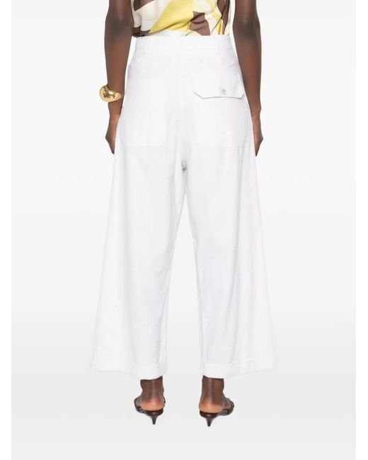 Momoní White Wide-Leg Trousers