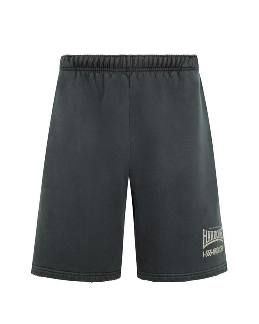 Willy Chavarria Gray Hardcore Buffalo Shorts for men