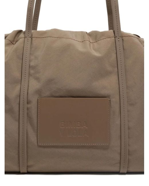 Bimba Y Lola Brown Drawstring Top-Handle Shoulder Bag