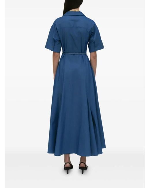 Vestido camisero con cinturón Rosetta Getty de color Blue