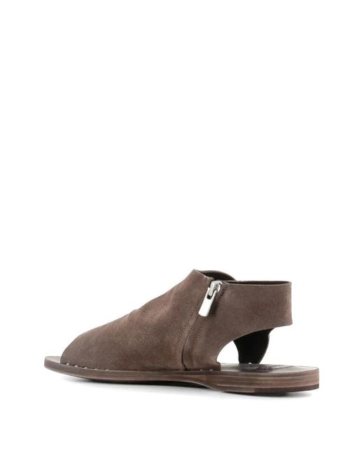 Officine Creative Brown Zip Fastening Sandals