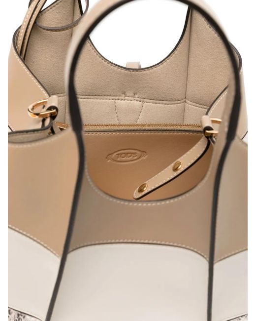 Tod's Natural Mini T Timeless Tote Bag