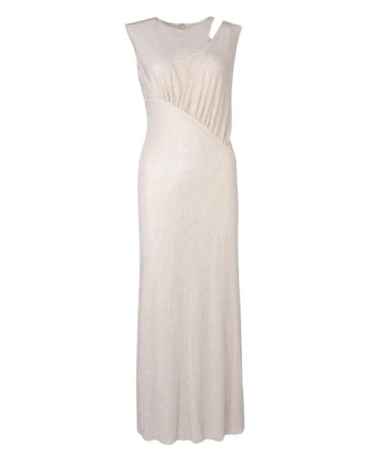 Self-Portrait White Cut-Out Midi Dress