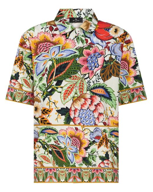 Camicia A Fiori di Etro in White