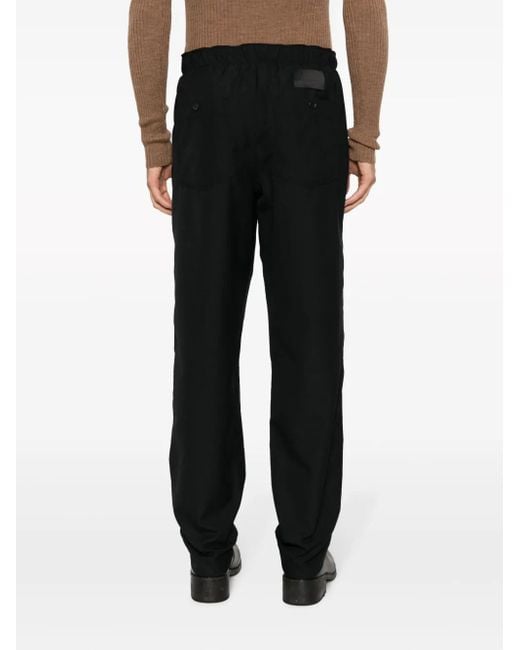 Zadig & Voltaire Black Logo-Patch Straight-Leg Trousers for men