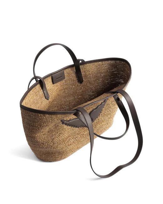 Zadig & Voltaire Brown Wings Raffia Tote Bag
