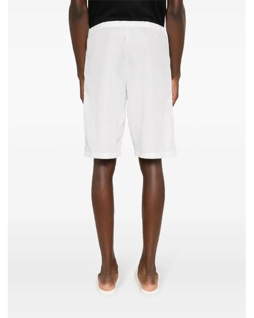 Amir Slama White Animal-Jacquard Bermuda Shorts for men