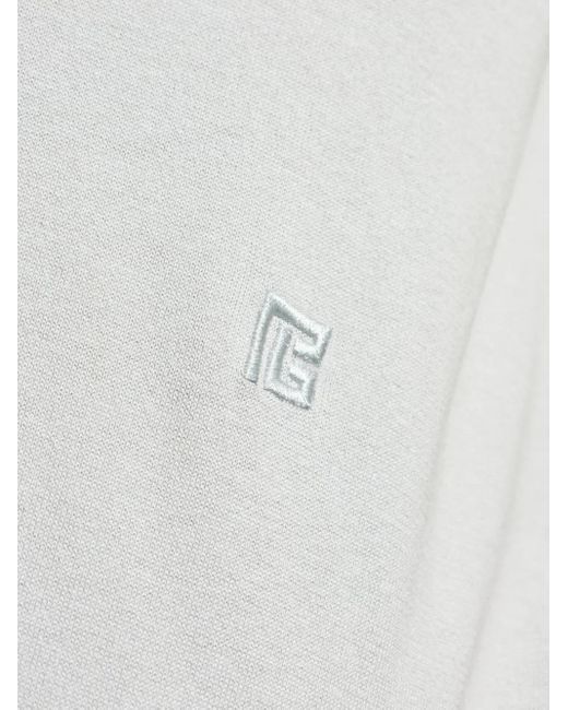Balmain White Shortsleeved Polo Shirt for men