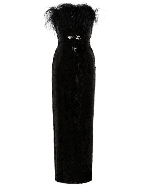 16Arlington Black Samare Sequined Gown