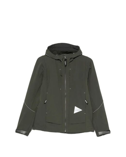 And Wander Green Hooded Jacket