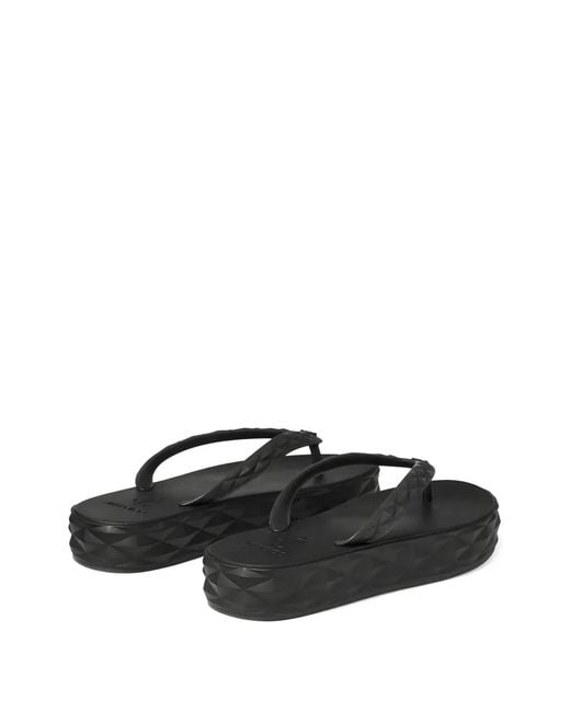 Jimmy Choo Black Diamond Flip Flops