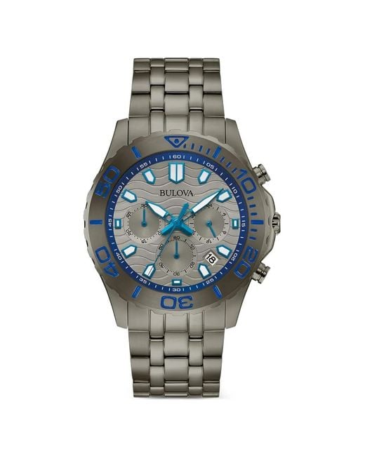 Bulova Blue Chronograph 42Mm Watch for men