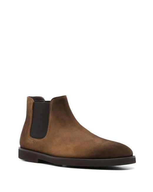 Doucal's Brown Suede Ankle Boots for men