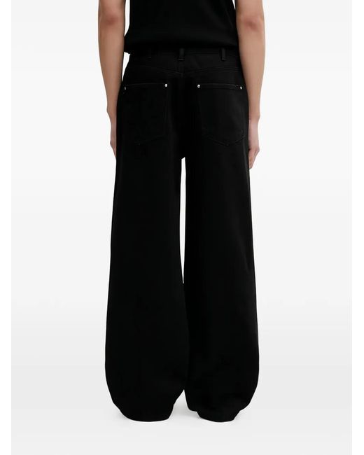 HELIOT EMIL Black Jean Ample À Détail D'Anneau for men