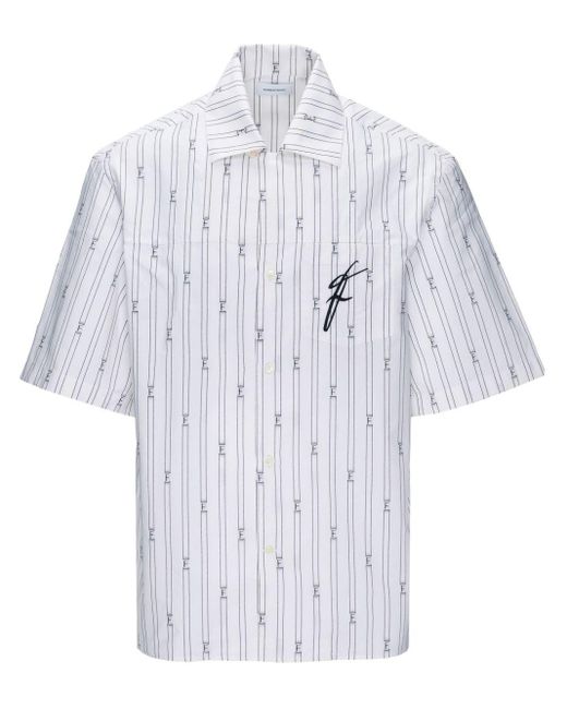 Ferragamo Overhemd Met Korte Mouwen in het White voor heren