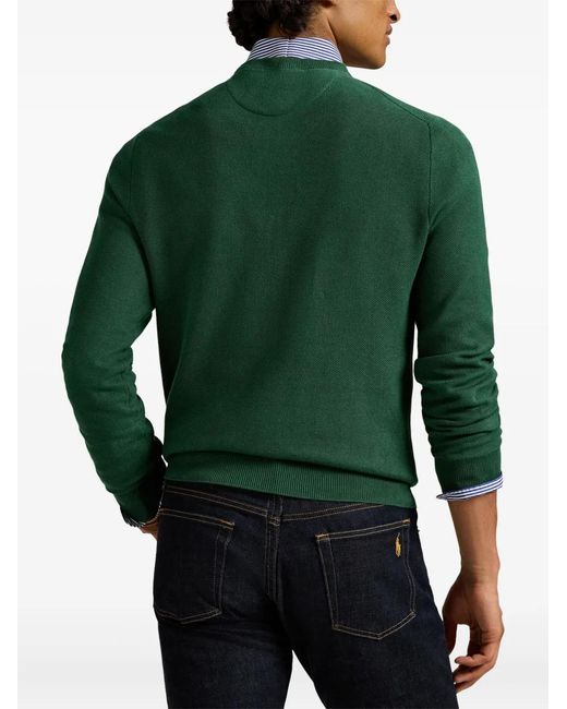 Polo Ralph Lauren Green Cotton Long-Sleeve Sweater for men