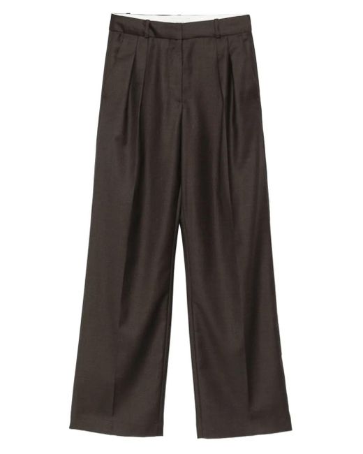 Loulou de Saison フロントプリーツ パンツ Gray
