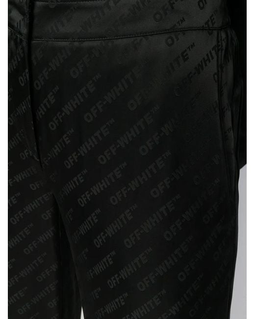 Off-White c/o Virgil Abloh Black Logo Jacquard Trousers
