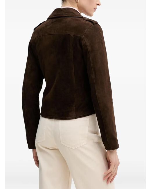 Blauer Brown Zip-Fastening Biker Jacket