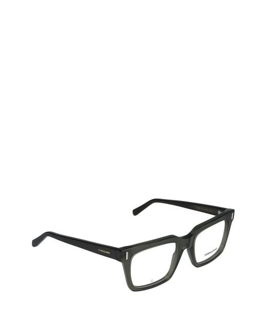 Ferragamo Black Square Frame Glasses