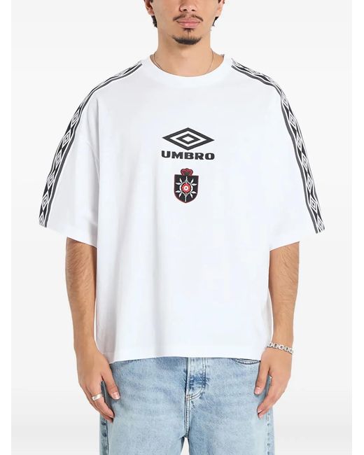 Umbro White Logo-Tape T-Shirt for men