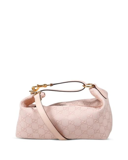 Gucci Pink Mittelgroße Tote Bag mit Monogramm