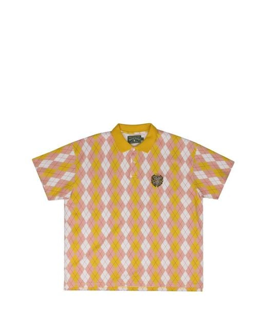 DENIM TEARS Metallic Short-Sleeve Polo Shirt for men