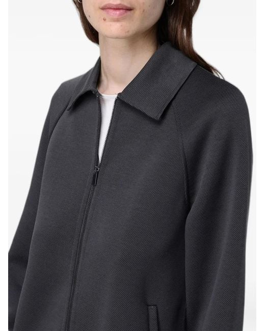 Max Mara Gray Cotton Jersey Coat
